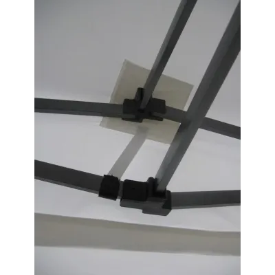 Barnum pliant 3x3 gris Acier sans Mur de côté ATB