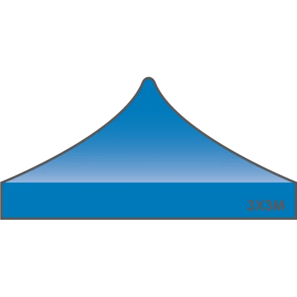 Bâche de Toit Tente et Barnum 3x3m Bleu ATB