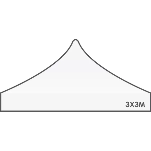 Bâche de Toit Tente et Barnum 3x3m Blanc ATB