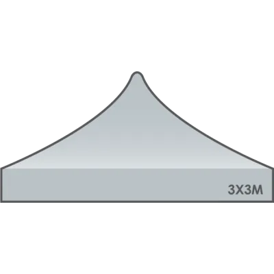 Toit rechange Tente Barnum 3x3 Evo Gris