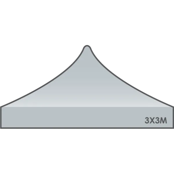 Bâche de Toit Tente et Barnum 3x3m gris ATB