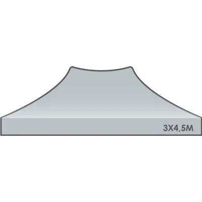 Toit rechange Tente Barnum 3x4.5 Evo Gris