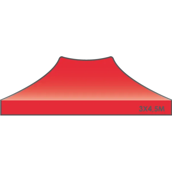Bâche de Toit Tente et Barnum 3x4.5m rouge ATB