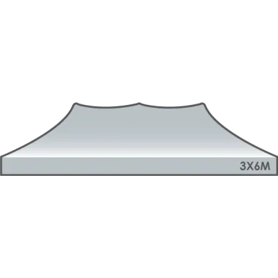 Toit rechange Tente Barnum 3x6 Evo Gris