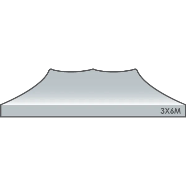 Bâche de Toit Tente et Barnum 3x6m gris ATB