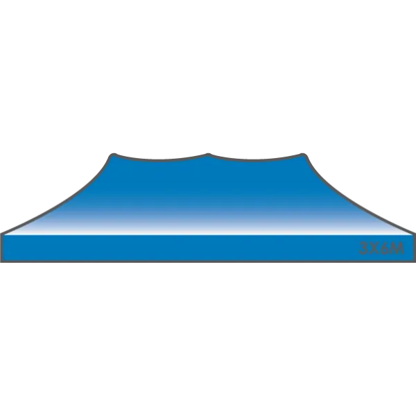 Bâche de Toit Tente et Barnum 3x6m bleu ATB