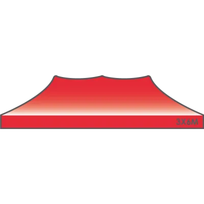 Toit rechange Tente Barnum 3x6 Evo Rouge