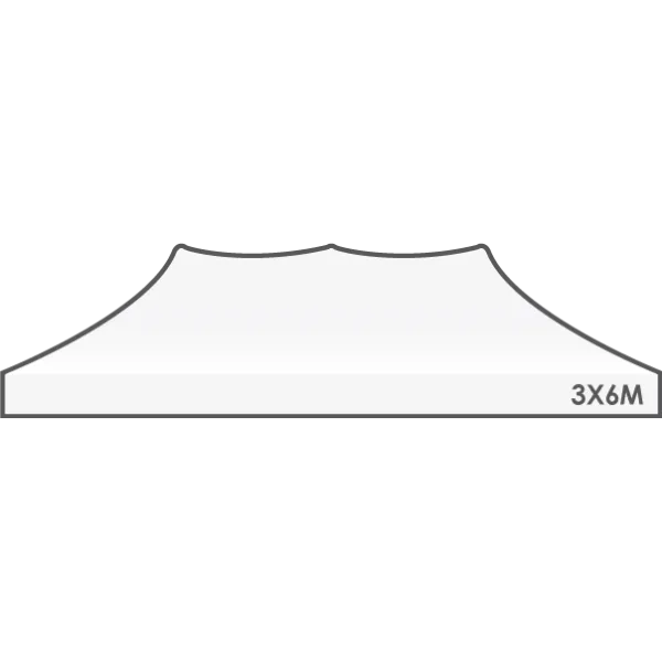 Bâche de Toit Tente et Barnum 3x6m blanc ATB