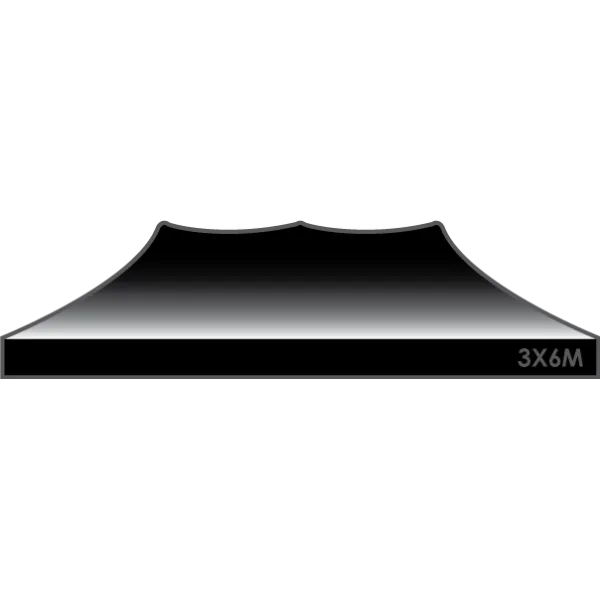 Bâche de Toit Tente et Barnum 3x6m noir ATB