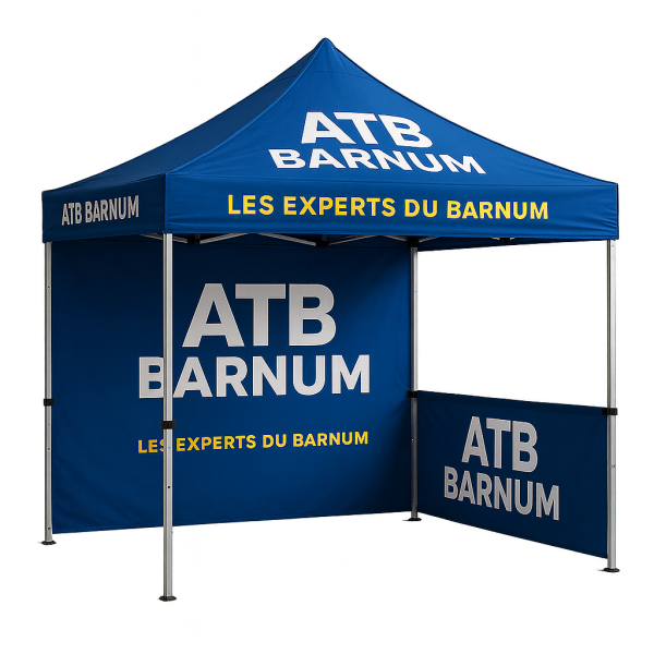 Personnalisation barnum pliant sur demande toit + parois + demi