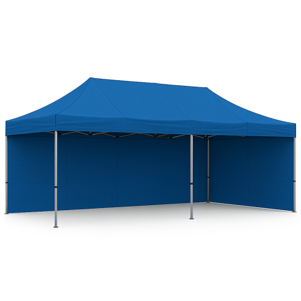 Barnum pliant 3x6 Bleu Acier avec parois ATB