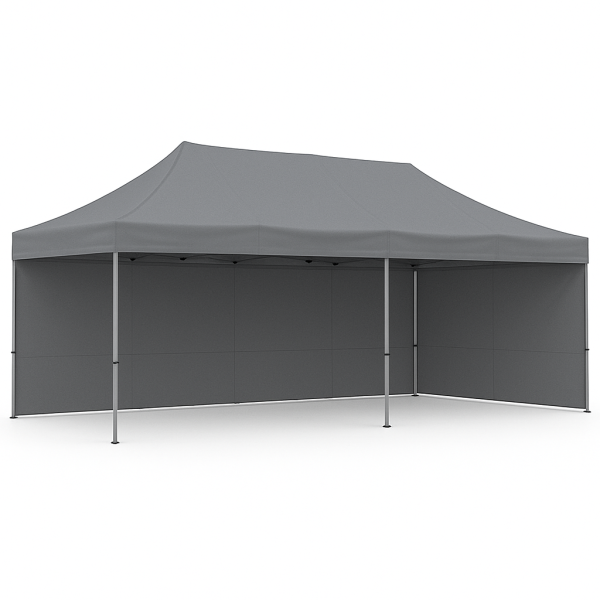 Barnum pliant 3x6 Gris Acier avec parois ATB