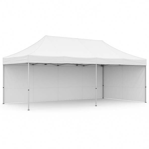 Barnum pliant 3x6 Blanc Acier avec parois ATB