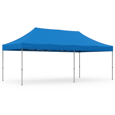 Barnum pliant 3x6 acier bleu sans Mur de côté ATB