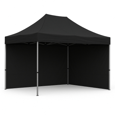 Barnum pliant 2x3 Noir Acier avec parois ATB