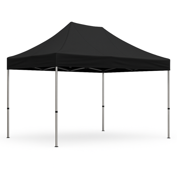 Barnum pliant 2x3 Noir Acier sans Mur de côté ATB