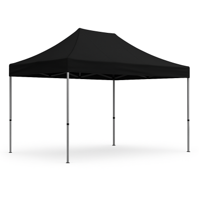 Barnum pliant 3x4.5 Noir Acier sans Mur de côté ATB