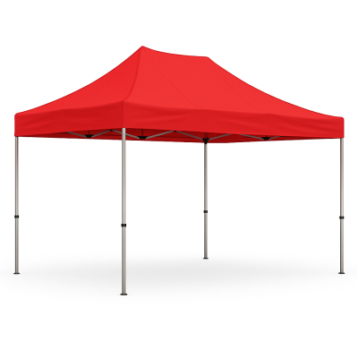 Barnum pliant 3x4.5 rouge Acier sans Mur de côté ATB