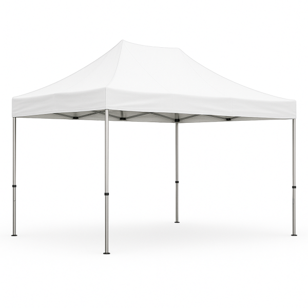 Barnum pliant 3x4.5 blanc Acier sans Mur de côté ATB