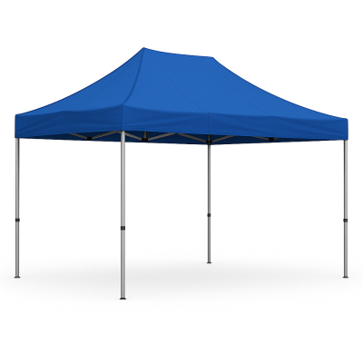 Barnum pliant 3x4.5 bleu Acier sans Mur de côté ATB