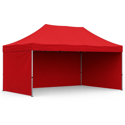 Barnum pliant 3x4,5 Rouge Acier avec parois ATB