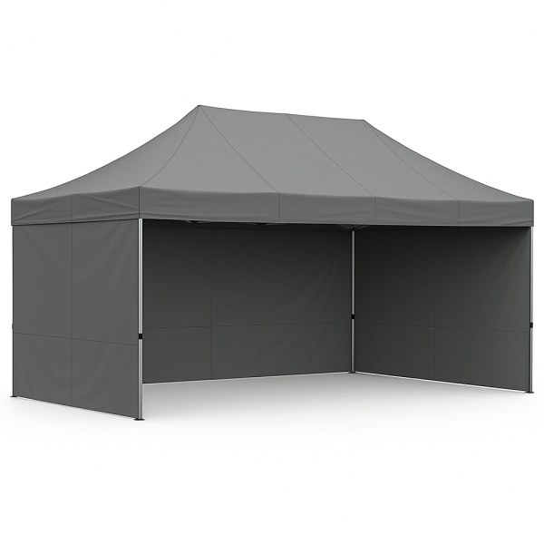 Barnum pliant 3x4,5 Gris Acier avec parois ATB