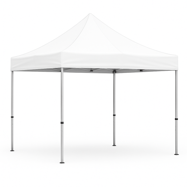 Barnum pliant 3x3 Blanc Acier sans Mur de côté ATB