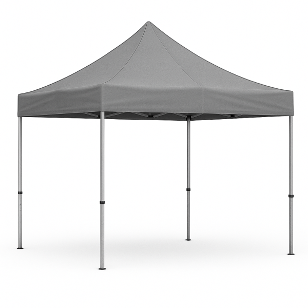 Barnum pliant 3x3 gris Acier sans Mur de côté ATB