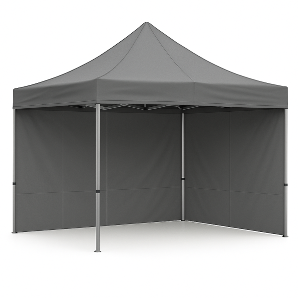 Barnum pliant 3x3 Gris Acier avec parois ATB