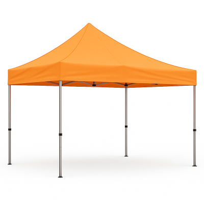 Barnum pliant 3x3 Acier Orange sans Mur de côté ATB