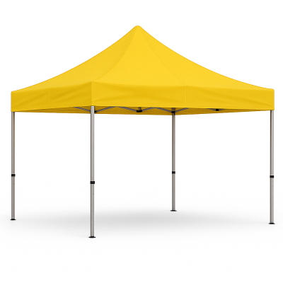 Barnum pliant 3x3 Acier Jaune sans Mur de côté ATB