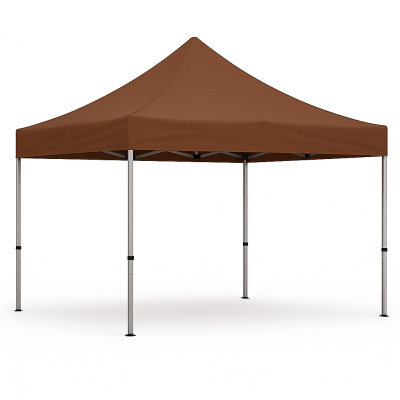 Barnum pliant 3x3 Acier Marron sans Mur de côté ATB