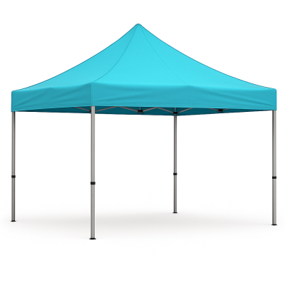 Barnum pliant 3x3 Acier Turquoise sans Mur de côté ATB