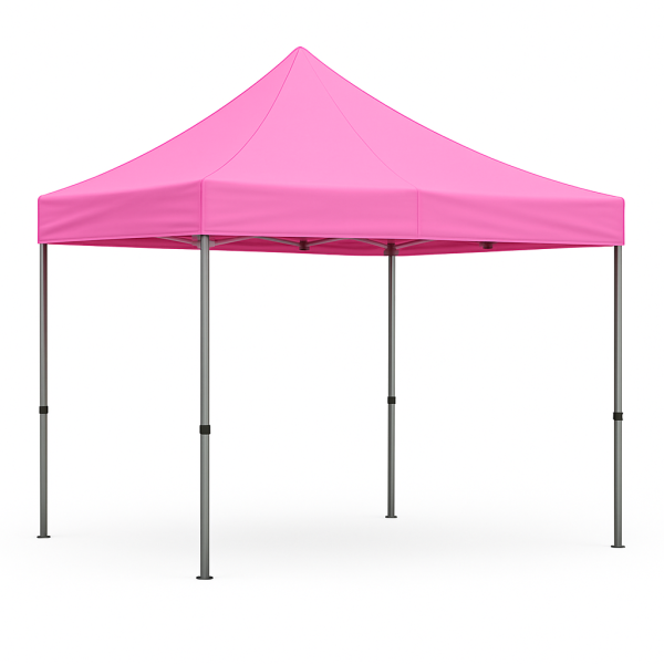 Barnum pliant 3x3 Acier Rose sans Mur de côté ATB