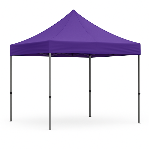 Barnum pliant 3x3 Acier Violet sans Mur de côté ATB