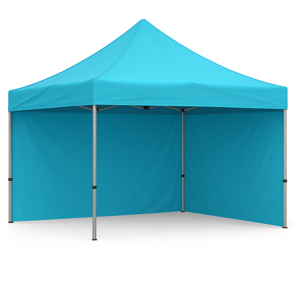 Barnum pliant 3x3 Acier Turquoise avec parois ATB