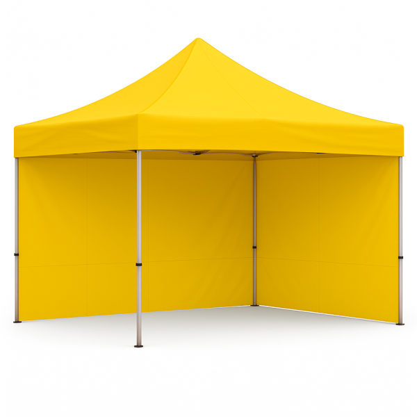 Barnum pliant 3x3 Acier Jaune avec parois ATB