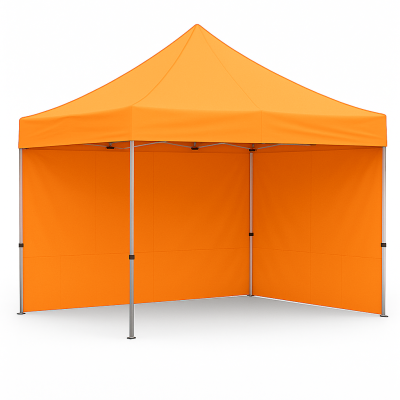 Barnum pliant 3x3 Acier Orange avec parois ATB