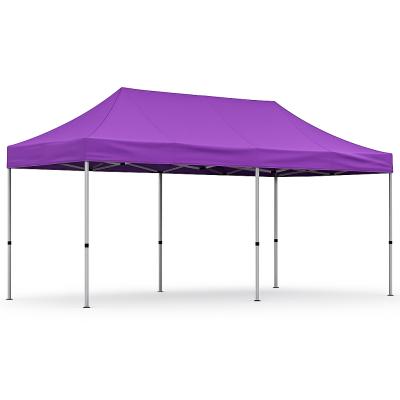 Barnum pliant 3x6 acier Violet sans Mur de côté ATB