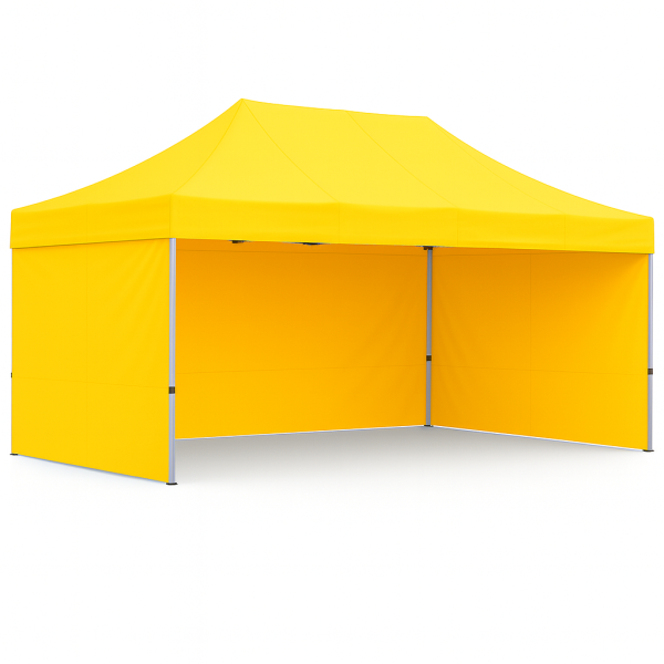 Barnum pliant 3x4,5 acier Jaune avec parois ATB