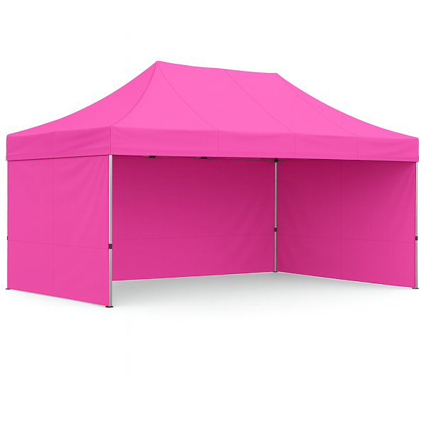 Barnum pliant 3x4,5 acier Rose avec parois ATB
