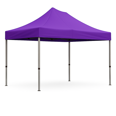 Barnum pliant 3x4.5 Acier Violet sans Mur de côté ATB