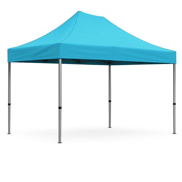 Barnum pliant 3x4.5 Acier Turquoise sans Mur de côté ATB