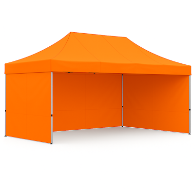 Barnum pliant 3x4,5 acier Orange avec parois ATB