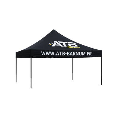 Barnum pliant 3x3 Sponsoring Acier ATB Noir