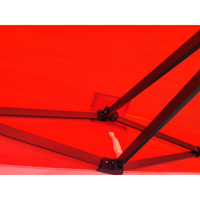 Barnum pliant 3x6 acier rouge sans Mur de côté ATB