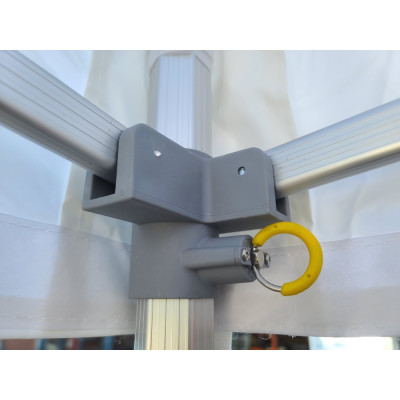 Barnum 3x3 pro Blanc Aluminium avec parois ATB