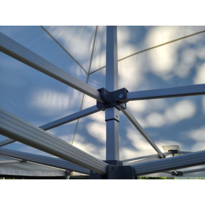 Barnum 3x3 pro Blanc Aluminium avec parois ATB