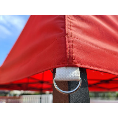 Barnum pliant 3x3 Rouge Acier avec parois ATB