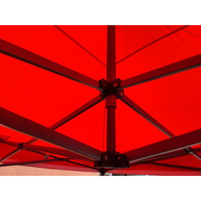 Barnum pliant 3x3 Rouge Acier avec parois ATB